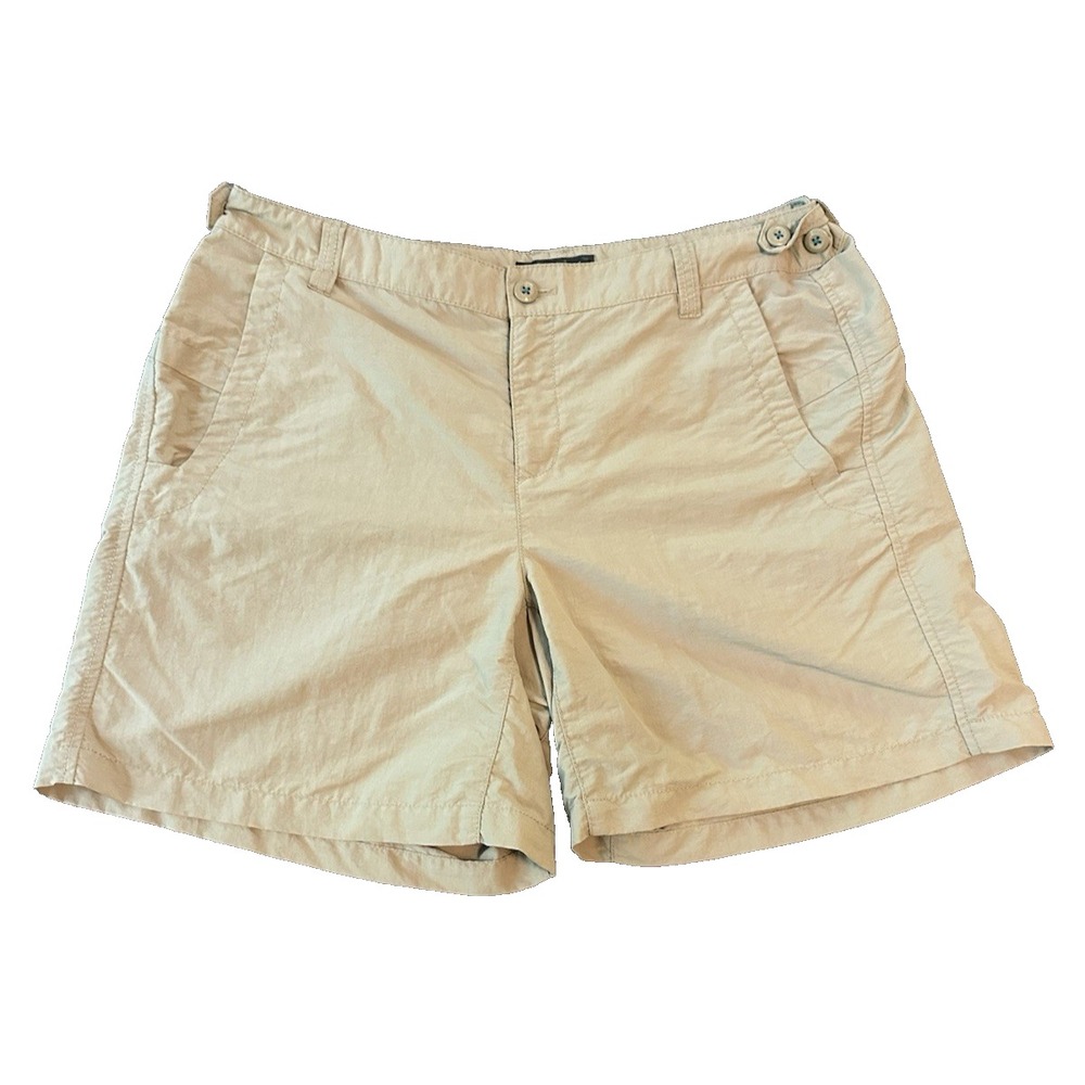 Eddie Bauer Sport Womens Hiking Shorts 14 Tan Khaki Gorpcore Utility Camping